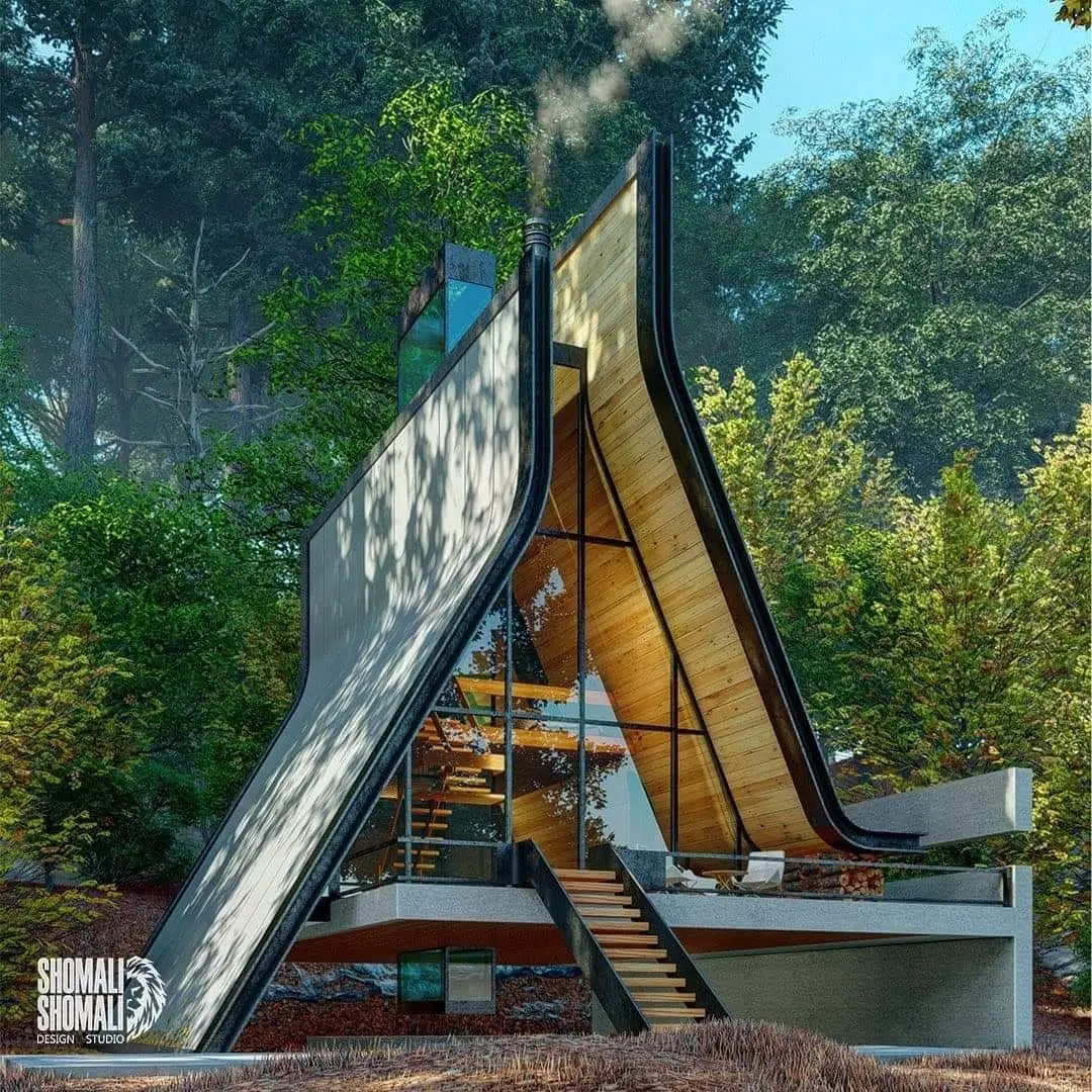 Arquitectura contemporánea integrada con el entorno natural